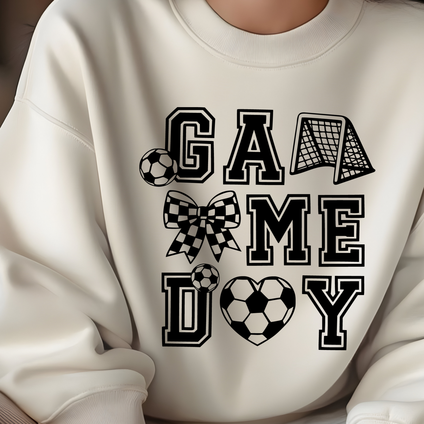 SOCCER GAME DAY TSHIRT OR SWEATSHIRT S-4XL