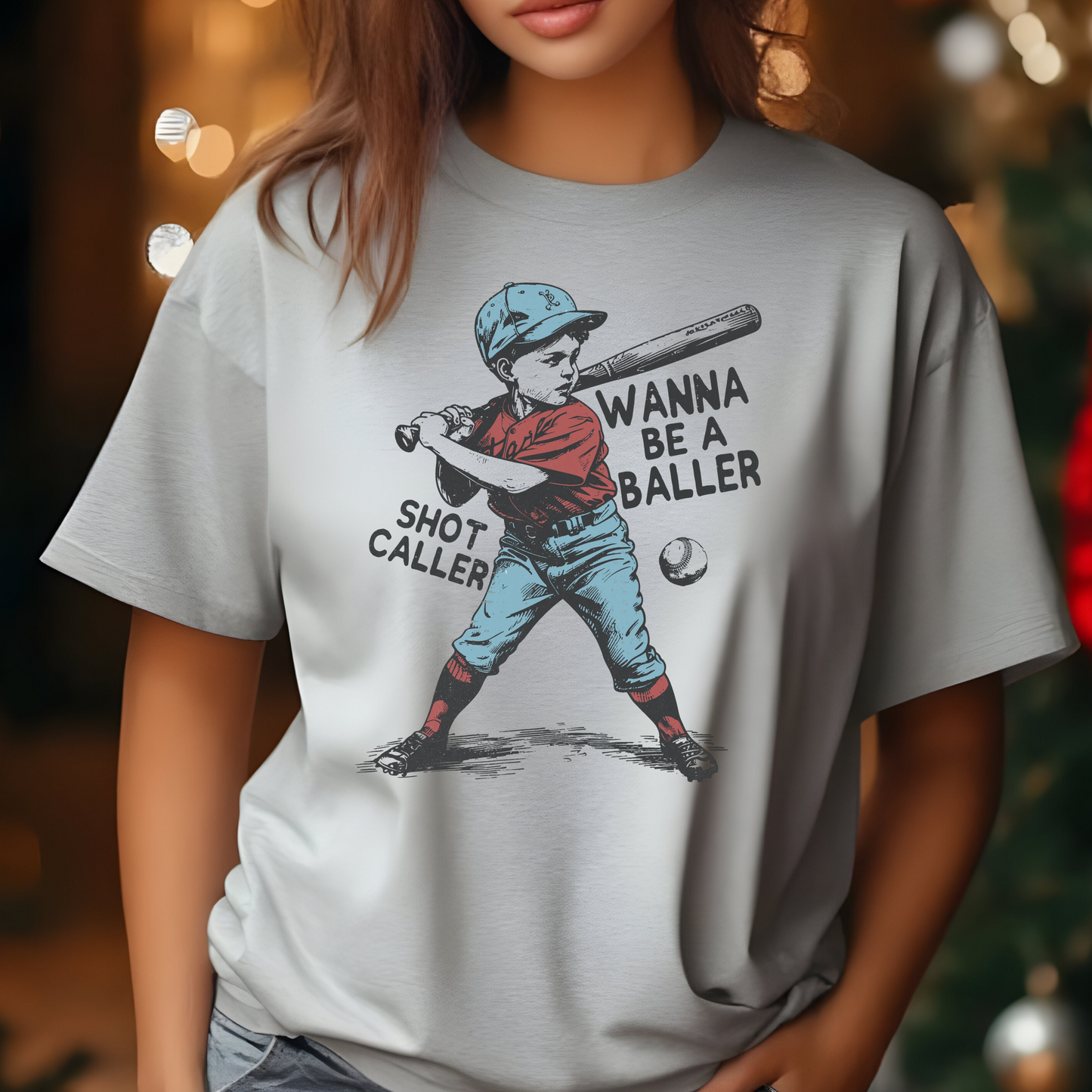 WANNA BE A BALLER, SHOT CALLER TSHIRT OR SWEATSHIRT S-4XL