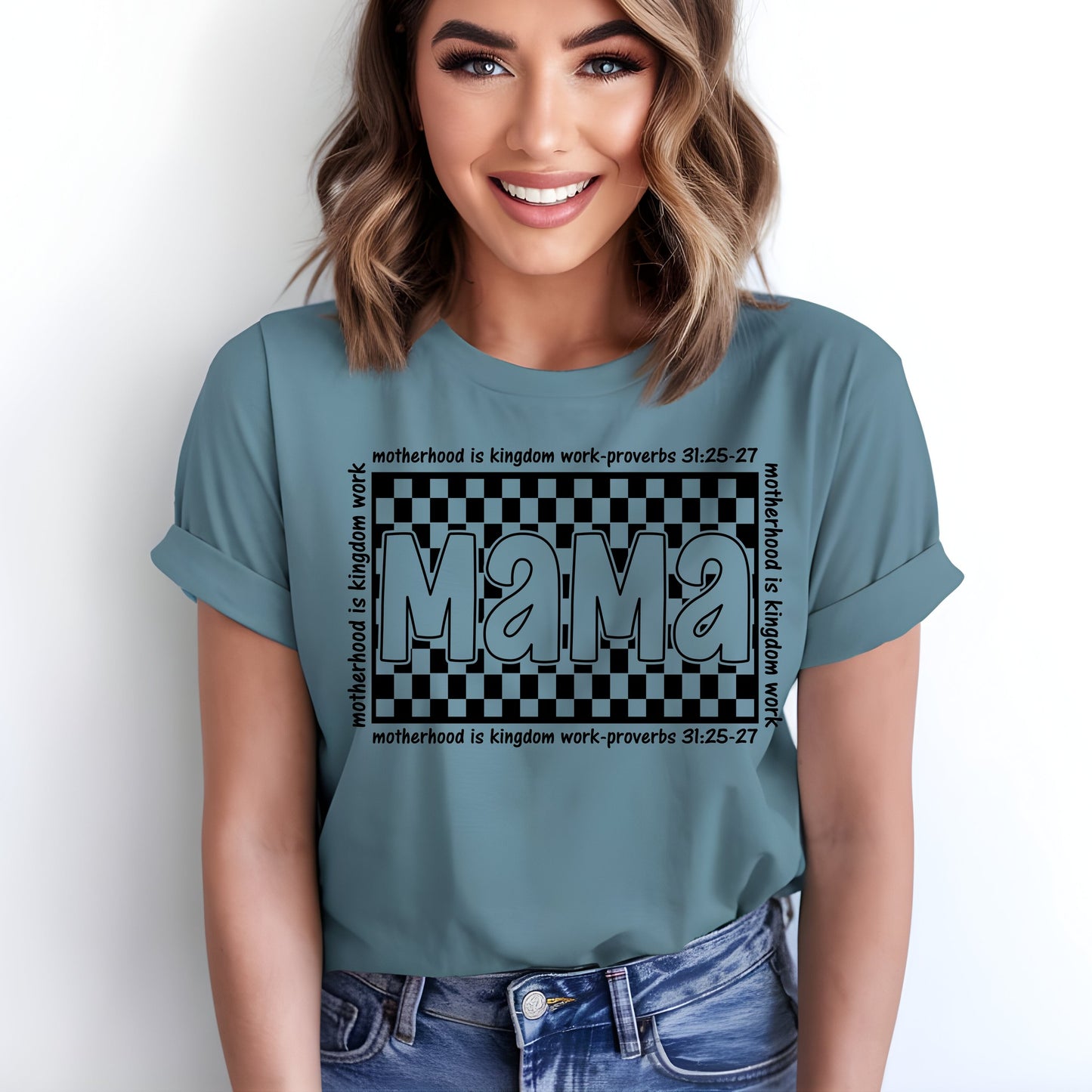 MAMA MOTHERHOOD IS KINGDOM PROVERBS TSHIRT OR SWEATSHIRT S-4XL