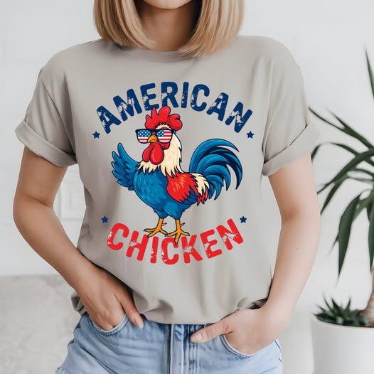 AMERICAN CHICKEN TSHIRT OR SWEATSHIRT S-4XL