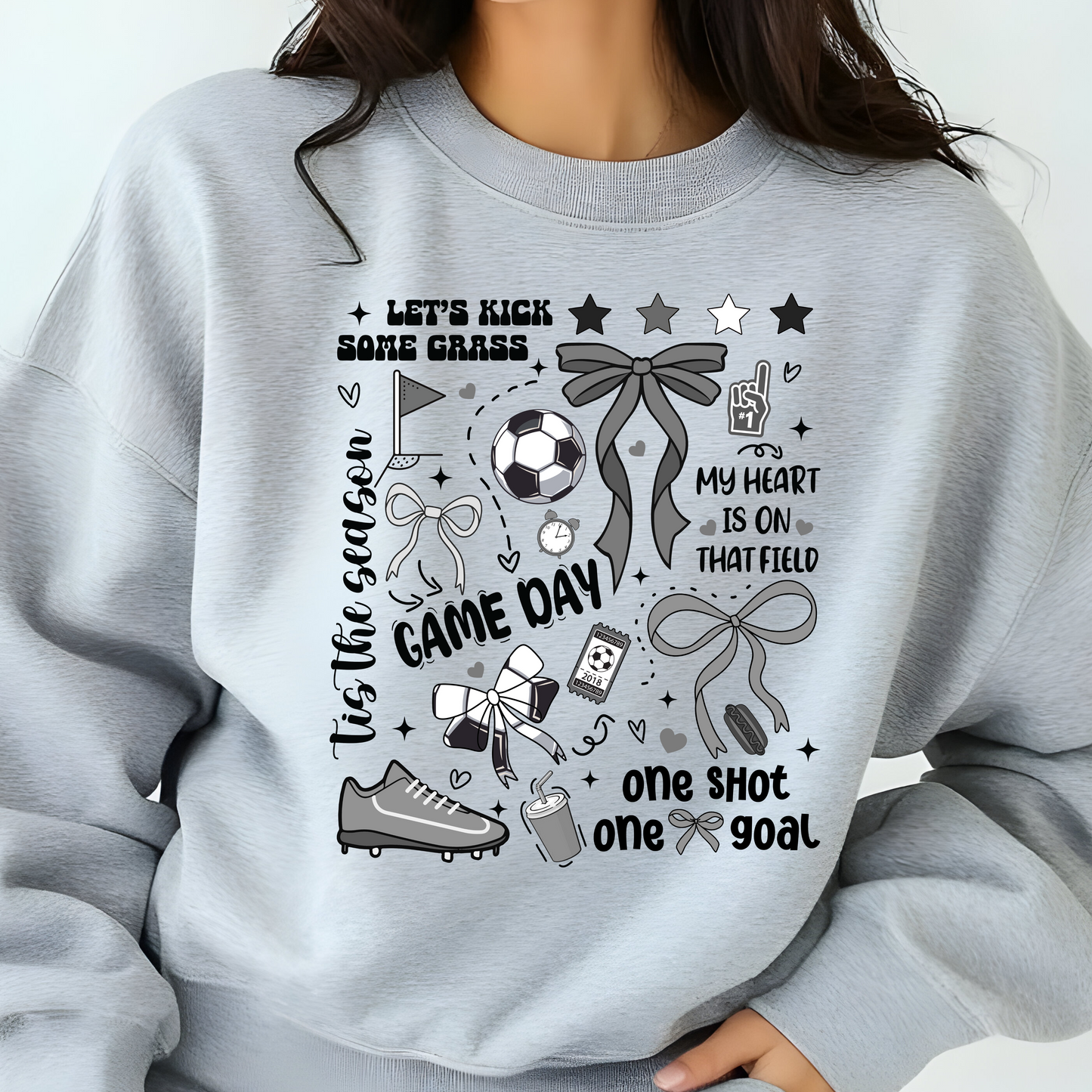 SOCCER GAME DAY TSHIRT OR SWEATSHIRT S-4XL