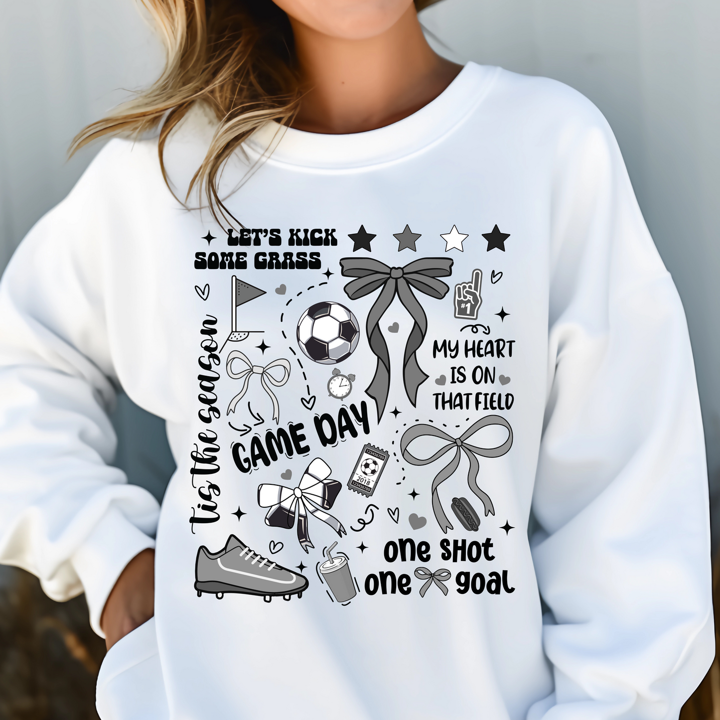 SOCCER GAME DAY TSHIRT OR SWEATSHIRT S-4XL