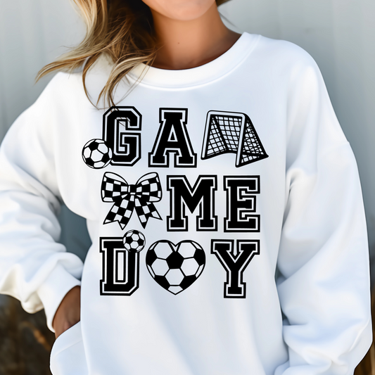 SOCCER GAME DAY TSHIRT OR SWEATSHIRT S-4XL