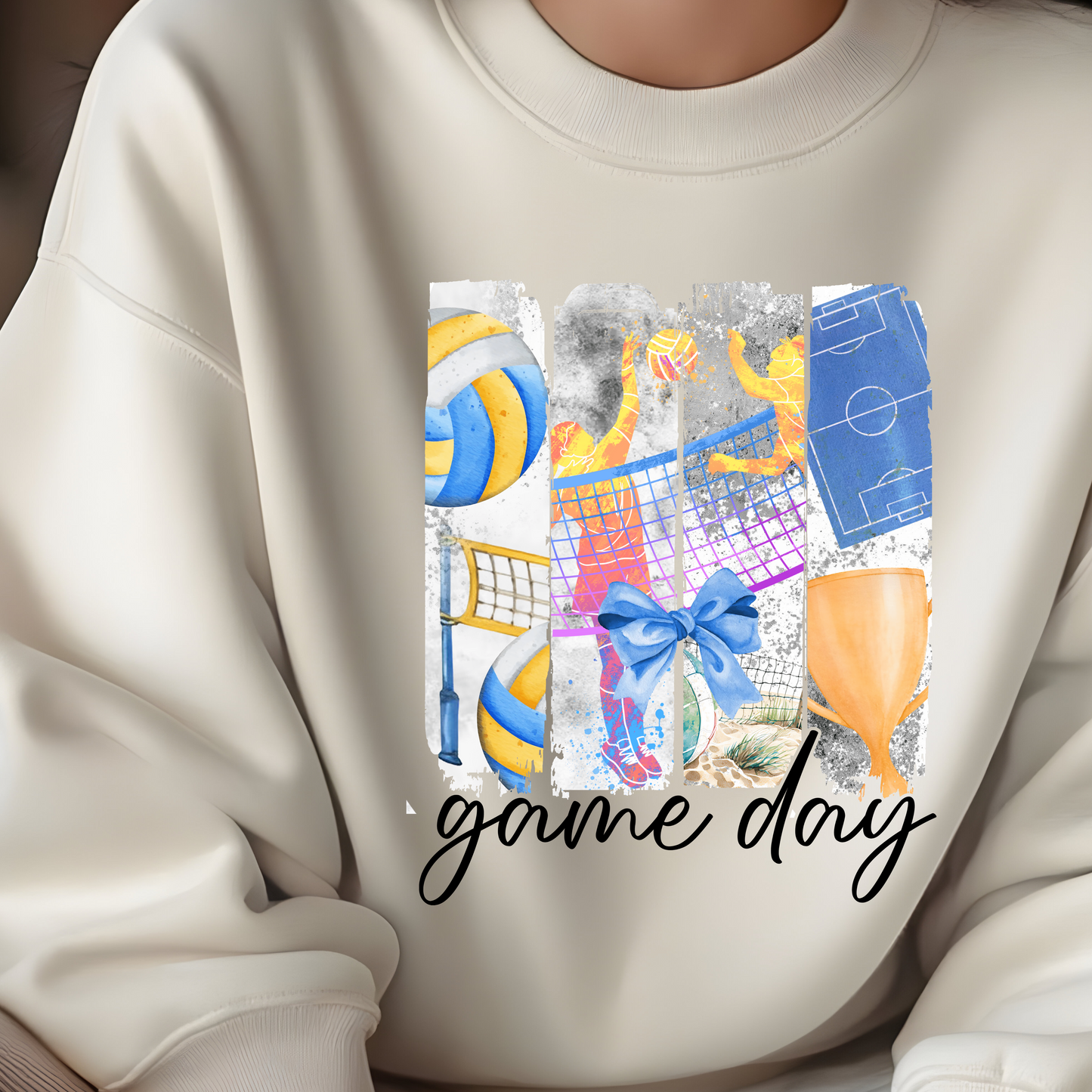 VOLLEYBALL GAME DAY TSHIRT OR SWEATSHIRT S-4XL