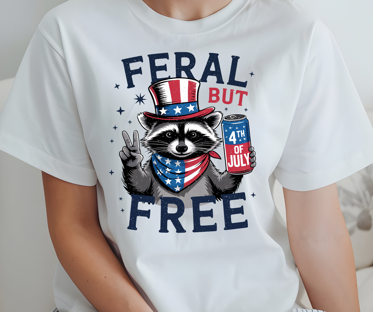 FEREL BUT FREE RACOON TSHIRT OR SWEATSHIRT S-4XL