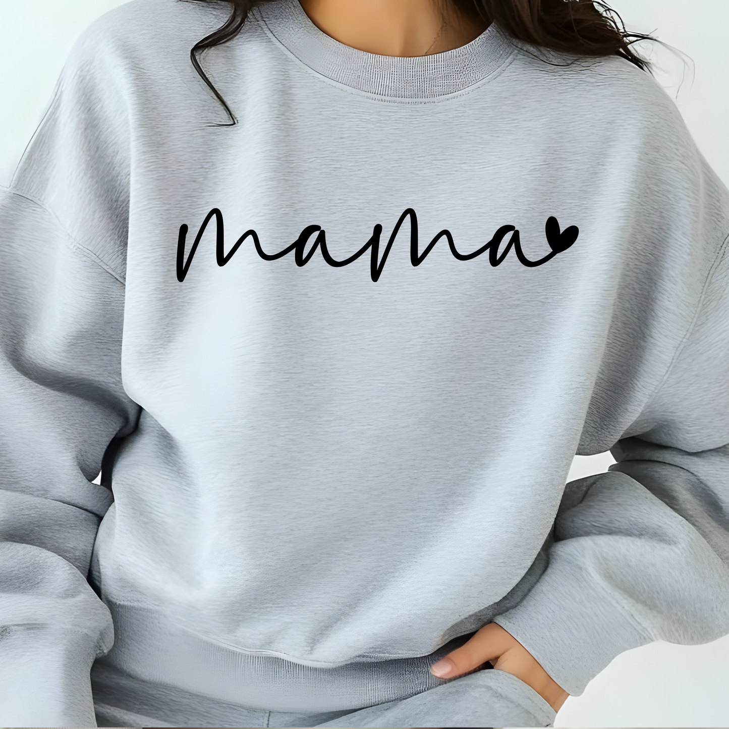 CUTE MAMA WITH HEART SWEATSHIRT S-4XL