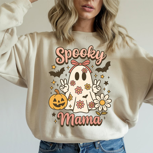 SPOOKY MAMA TSHIRT OR SWEATSHIRT S-4XL