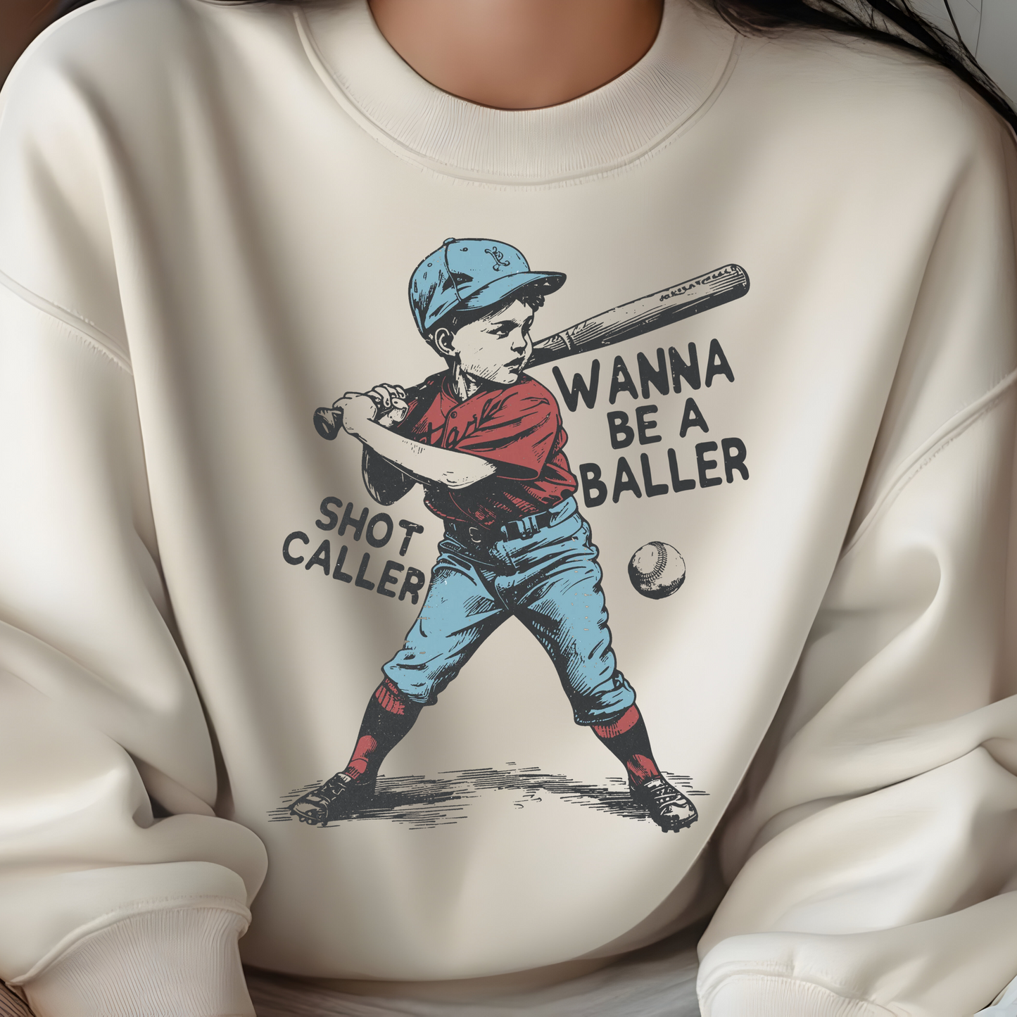 WANNA BE A BALLER, SHOT CALLER TSHIRT OR SWEATSHIRT S-4XL