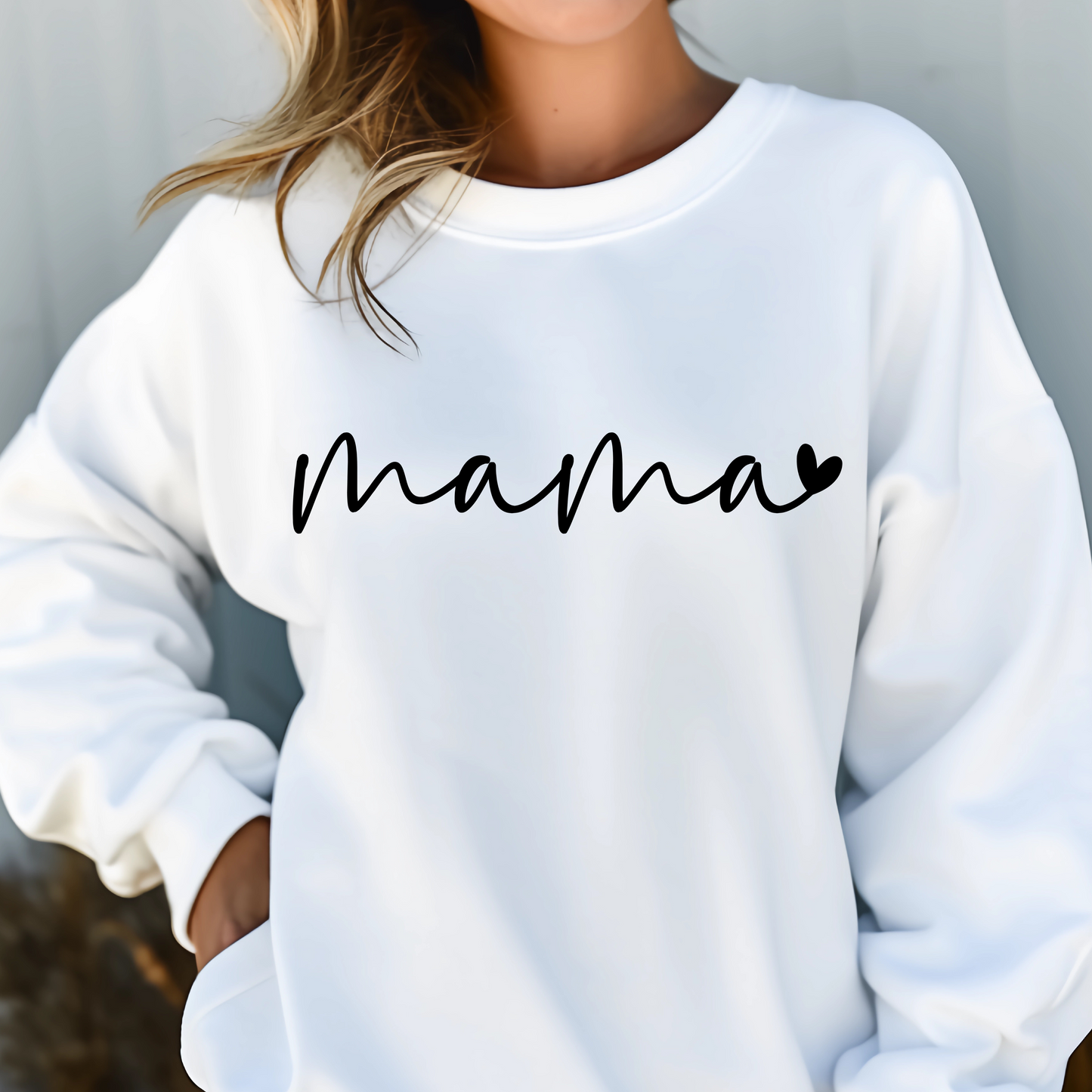 CUTE MAMA WITH HEART SWEATSHIRT S-4XL